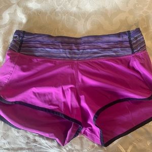 Lululemon size 6 speed shorts